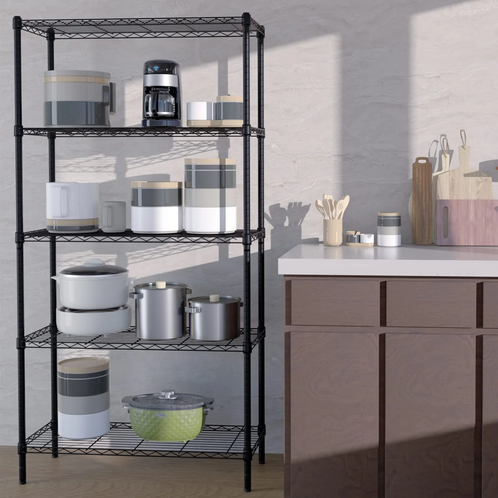 WORKPRO 5-Tier Wire Metal Storage Shelves Rack - Image 10