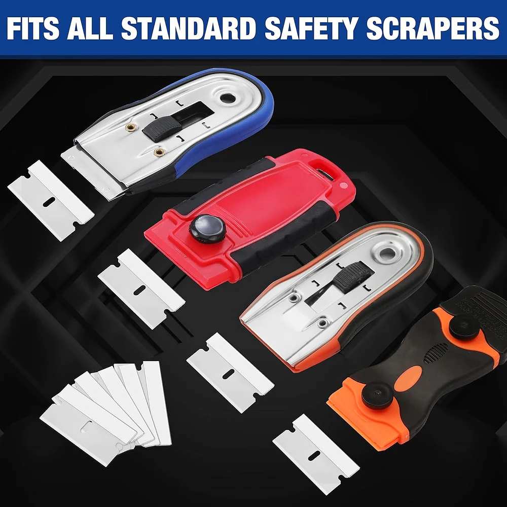 WORKPRO 50-Pack Single Razor Edge Blades, Industrial Scraper Razor Blades, High Carbon Steel One Edge Razor Blades - Image 5