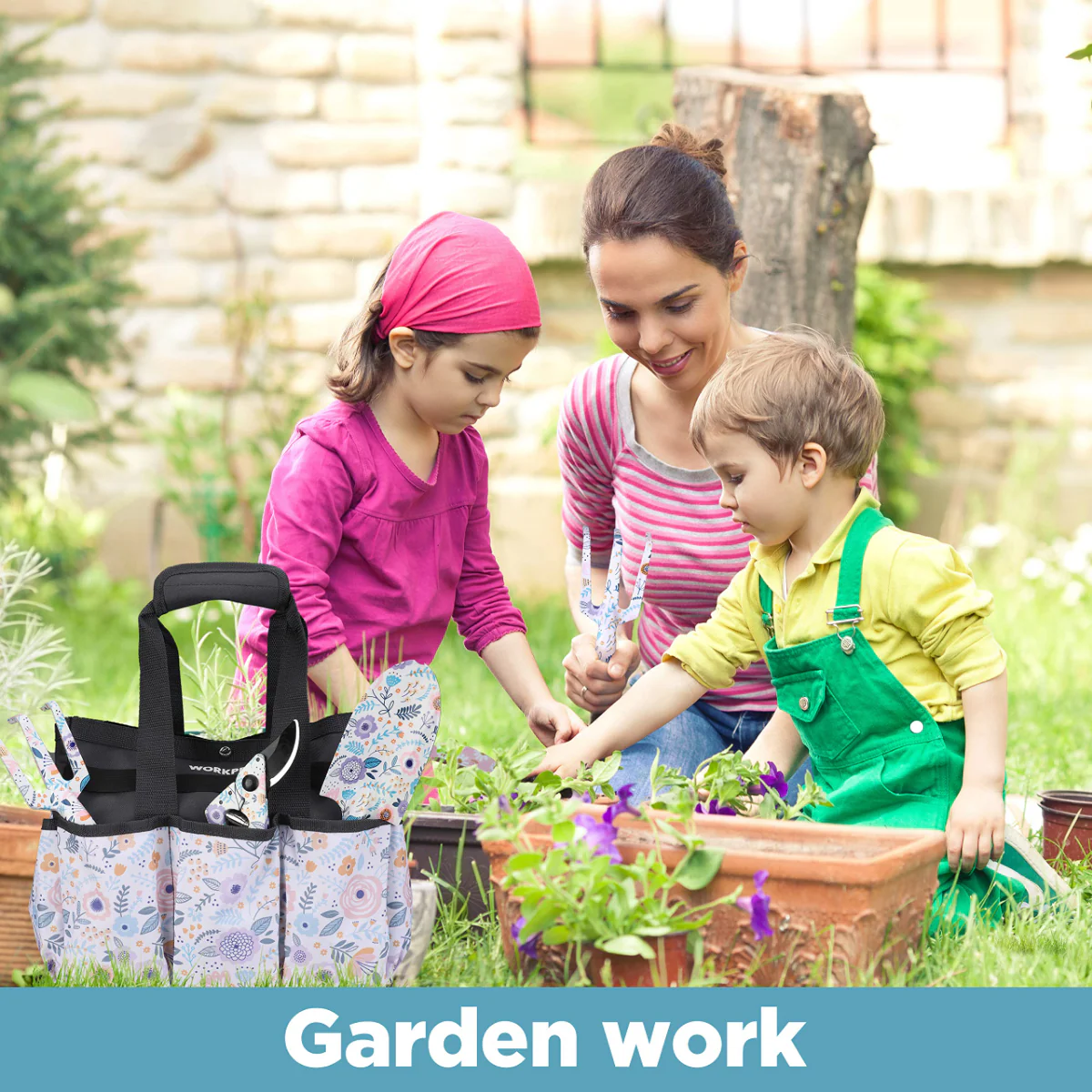 WORKPRO 5PCS Aluminum Heavy Duty Gardening Tool Set - Image 11