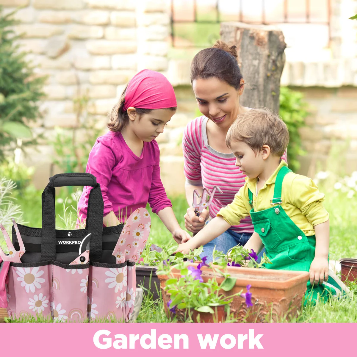 WORKPRO 5PCS Aluminum Heavy Duty Gardening Tool Set - Image 14