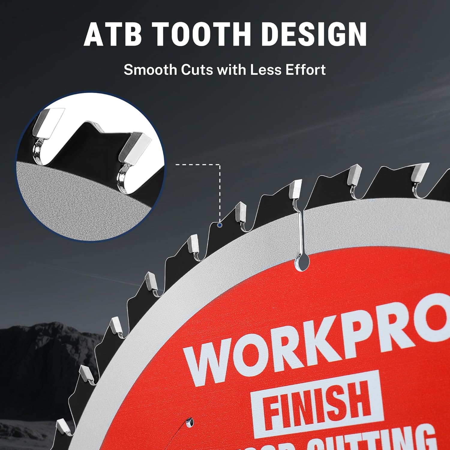 WORKPRO 6-1/2 Inch Woodworking Circular Saw Blades, 18T/24T Framing & Fast Ripping, Thin Kerf, Carbide Tipped, ATB Tooth, 2-Pack - Image 4