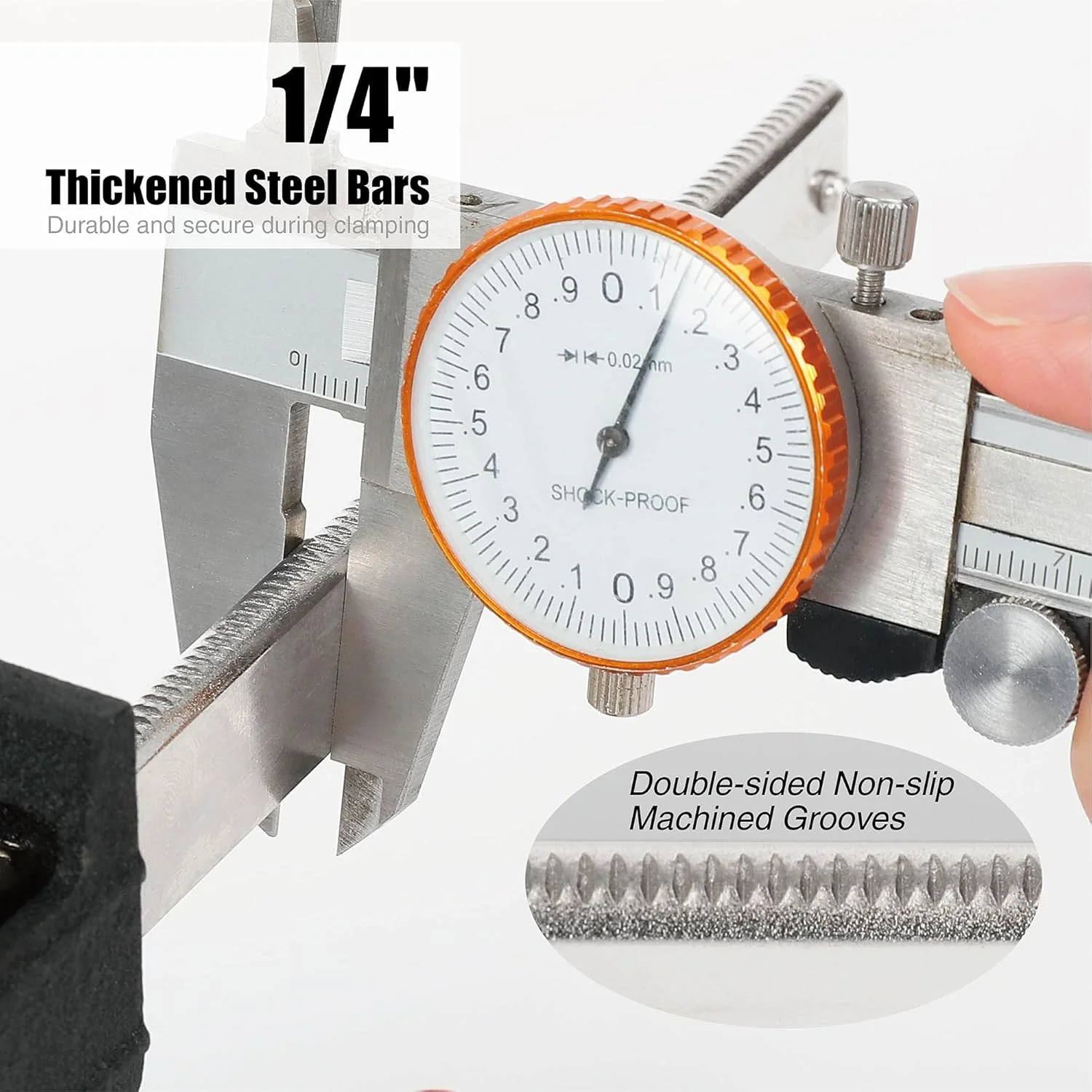 WORKPRO 6-Inch Steel Bar Clamps Set, 2-pack Quick-Release Clutch Style Bar Clamps with 2-1/2" Throat, Micro-Adjustment Handle and 600 lbs Load Limit, Steel F Clamp for Woodworking, Metalworking, DIY - Image 4