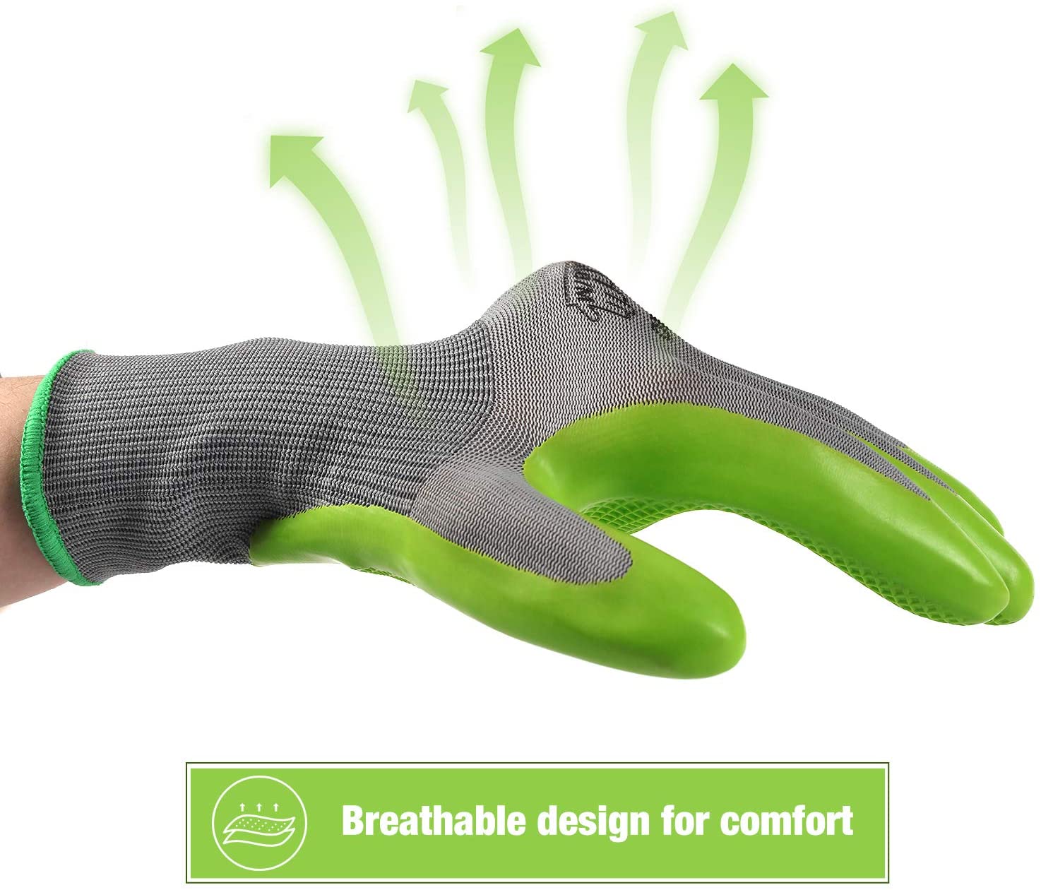 WORKPRO 6 Pairs Garden Work Gloves with Eco Latex Palm Coated - Image 4