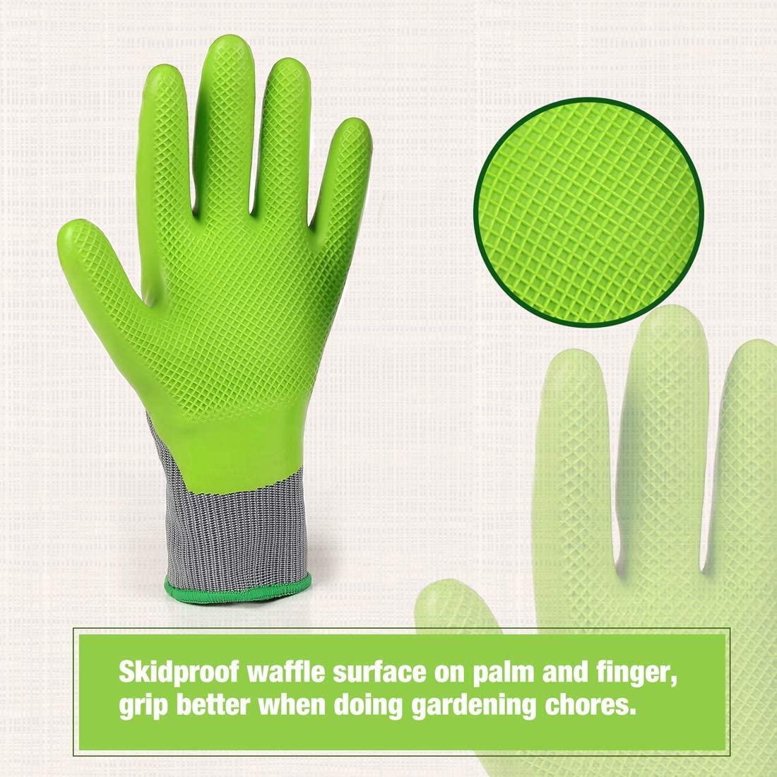 WORKPRO 6 Pairs Garden Work Gloves with Eco Latex Palm Coated - Image 5