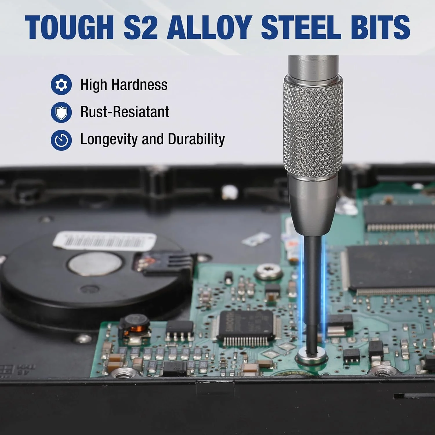 WORKPRO 6-Piece Magnetic Screwdriver Set, S2 Alloy Steel, 3 Phillips and 3 Slotted Tips Small Screwdriver Repair Tool Kit, Good for Phone, Computer, Watch, Eyeglass, Electronic - Image 2