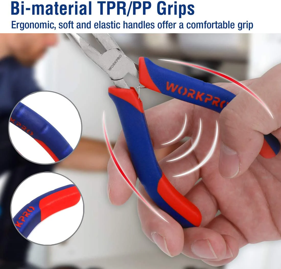 WORKPRO 6 Pcs Mini Pliers Set with Pouch - Image 4