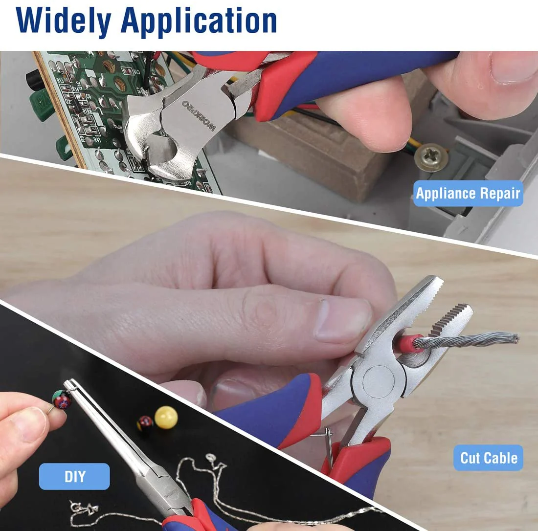 WORKPRO 6 Pcs Mini Pliers Set with Pouch - Image 6