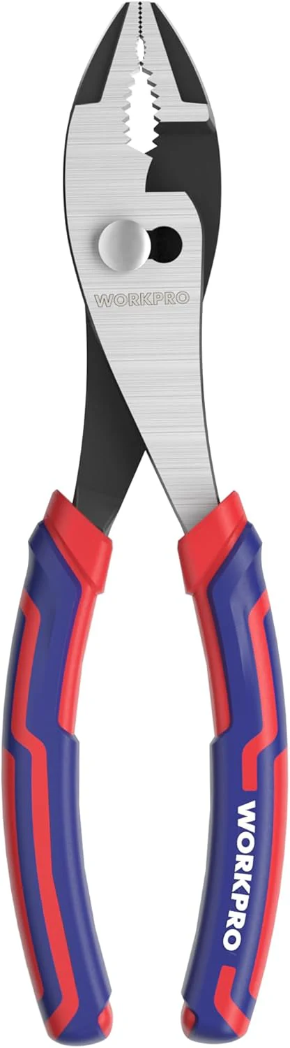 WORKPRO 6” Slip Joint Pliers Tool, Large Soft Grip,Rust Prevention Finish, 3-Zone Serrated Jaw Forged from High Carbon Steel for Maximum Grip - Image 8