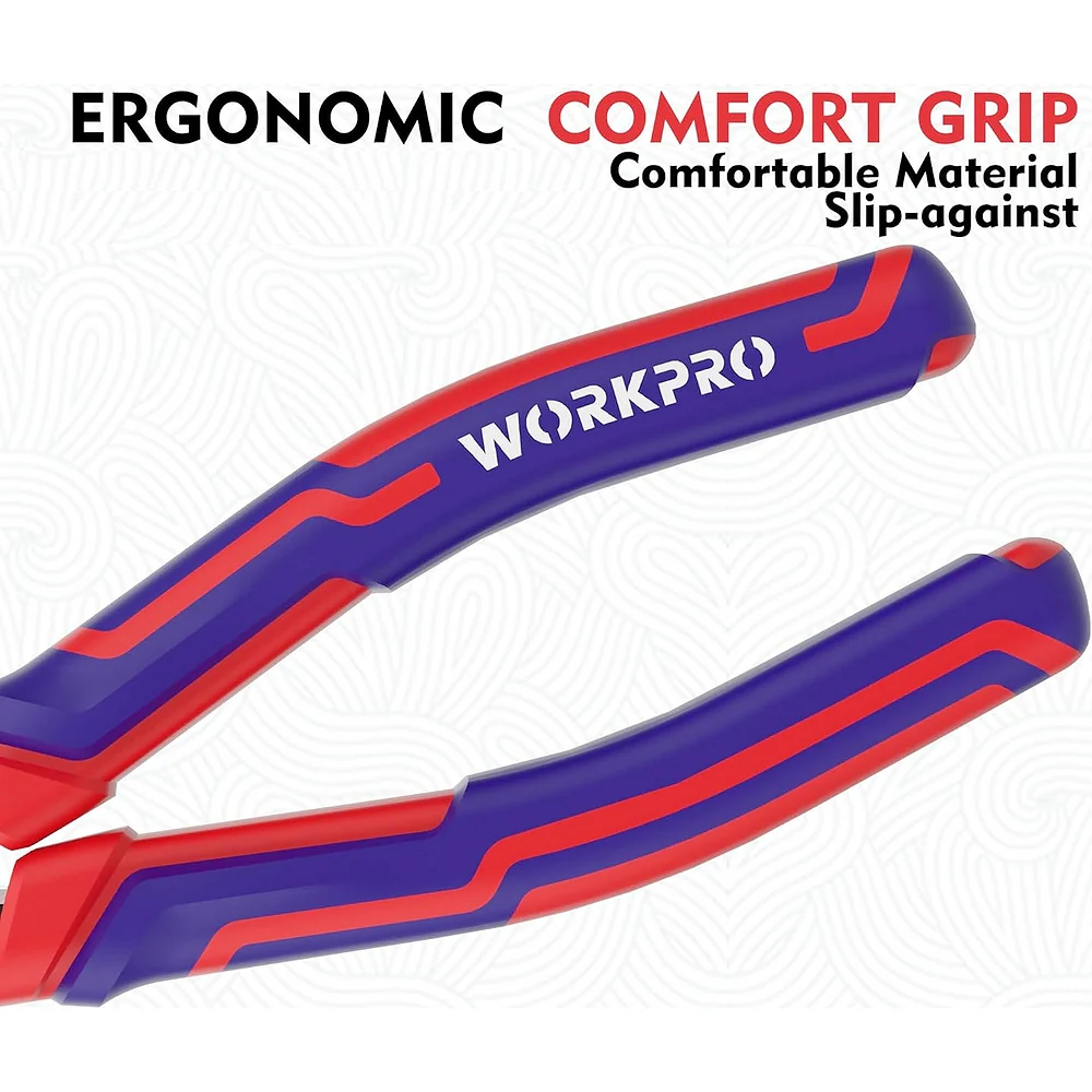 WORKPRO 6” Wire Cutters Heavy Duty CRV Steel, Diagonal Pliers for Cutting Wires Craft, Comfort Grip Handle - Image 5