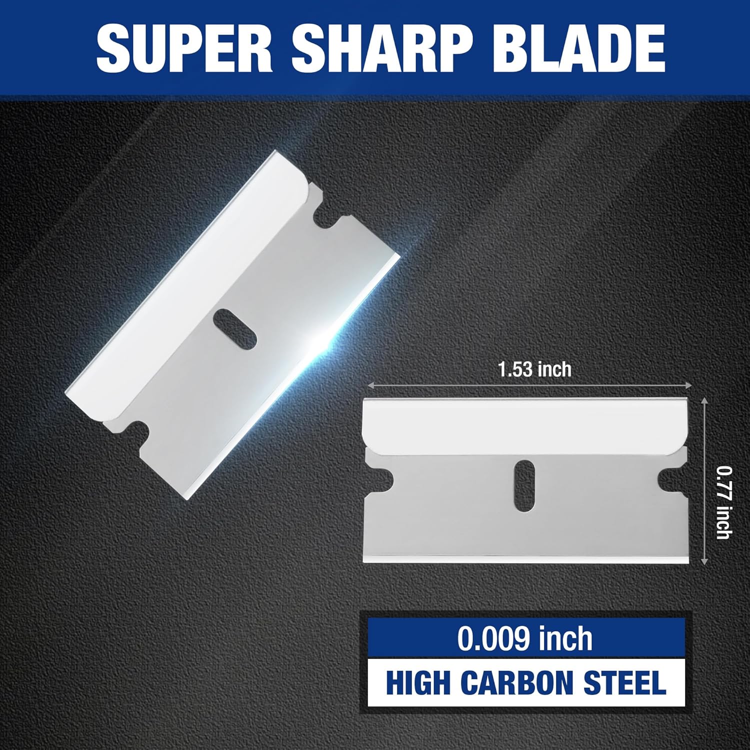 WORKPRO 600-Pack Single Razor Edge Blades, Industrial Scraper Razor Blades, High Carbon Steel One Edge Razor Blades - Image 2