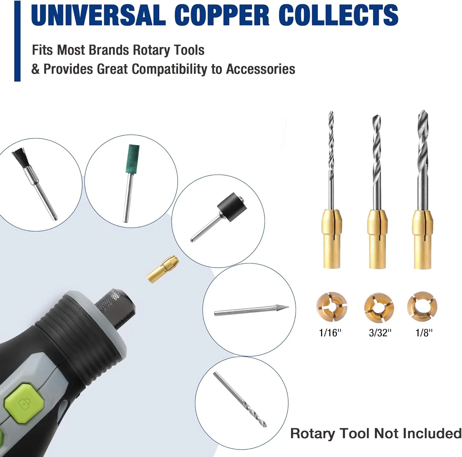 WORKPRO 698-Piece Rotary Tool Accessories Kit, Rotary Tool Bits for Easy Cutting, Grinding, Sanding, Polishing, Cleaning, Drilling, Carving and Engraving - Image 5