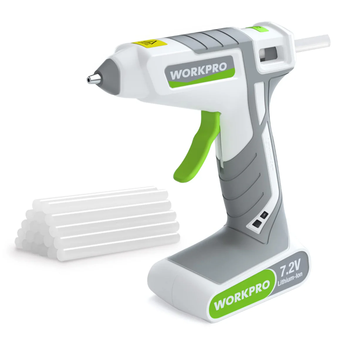 WORKPRO 7.2V Cordless Hot Melt Glue Gun Kit - Pink Ribbon - Image 9