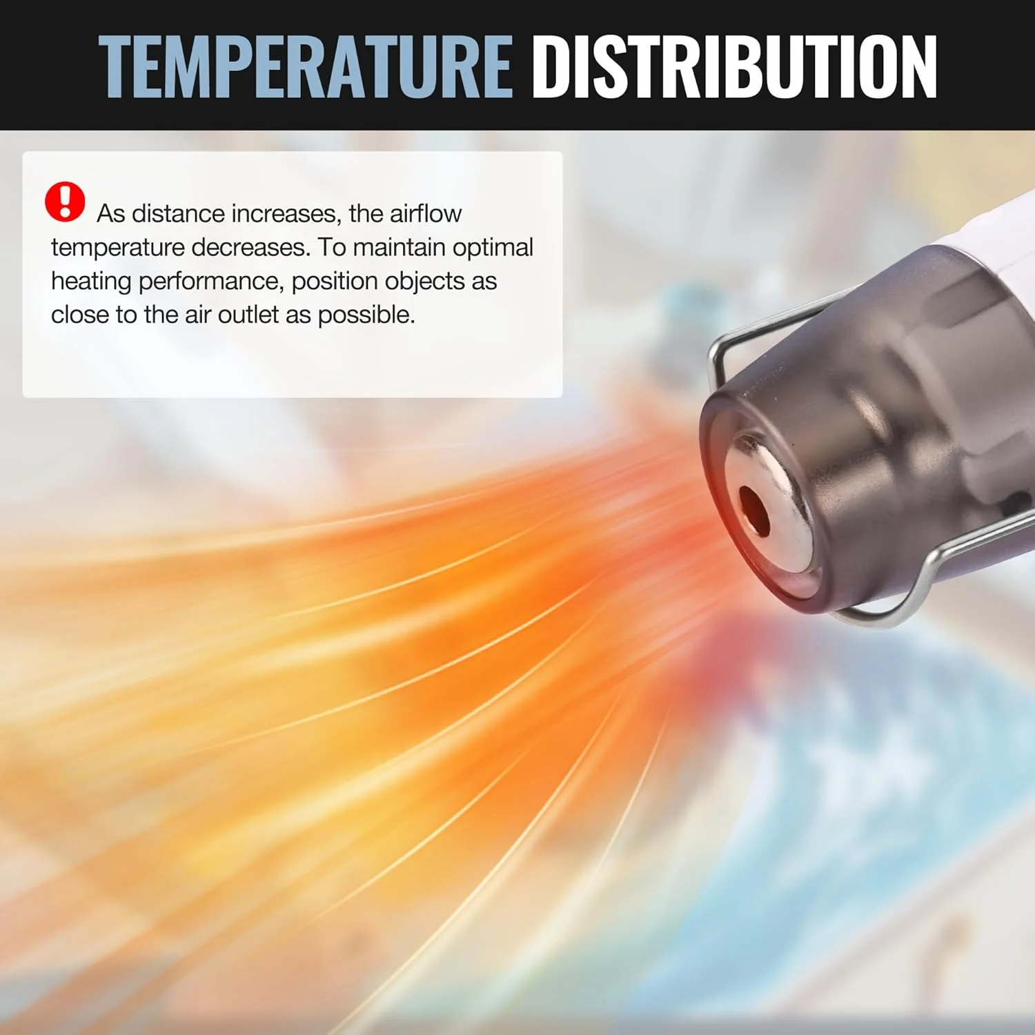 WORKPRO 7.2V Cordless Mini Heat Gun for DIY Crafts, 4000mAh Hot Air Gun, 1.5s Fast Heating, 3 Temp Settings (Cool/572°F/842°F), USB-C Rechargeable - Image 4