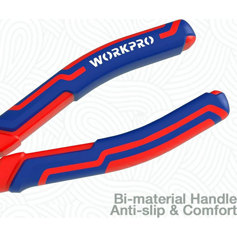 WORKPRO 7-Inch Diagonal Pliers in CRV Steel for Cutting Wires, Bi-material Handle Comfort Grip - Image 6
