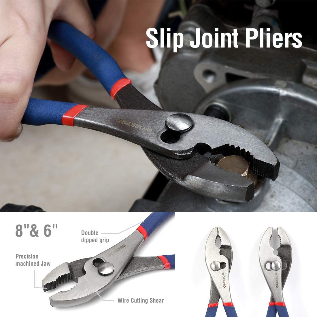 WORKPRO 7 Pcs Multifunction Pliers Set for DIY & Home Use - Image 3