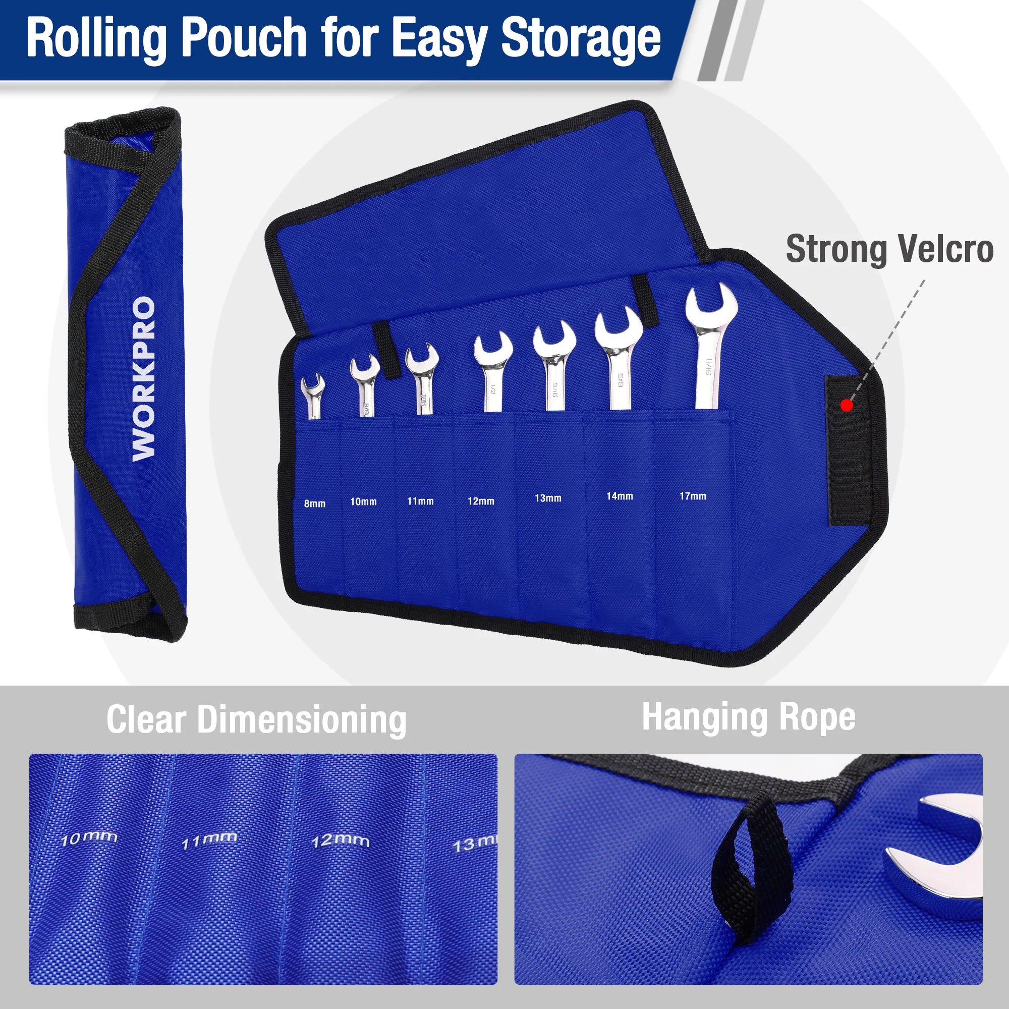 WORKPRO 7-Piece Ratcheting Combination Wrench Set - Image 5