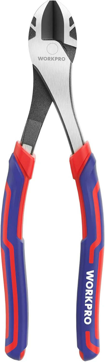 WORKPRO 8 Inch High Leverage Diagonal Pliers, CRV Steel & Anti-Slip Handle | Heavy Duty Wire Cutters / Diagonal Cutters for Cutting Copper, Brass, Iron, Aluminum & Steel Wires - Image 11