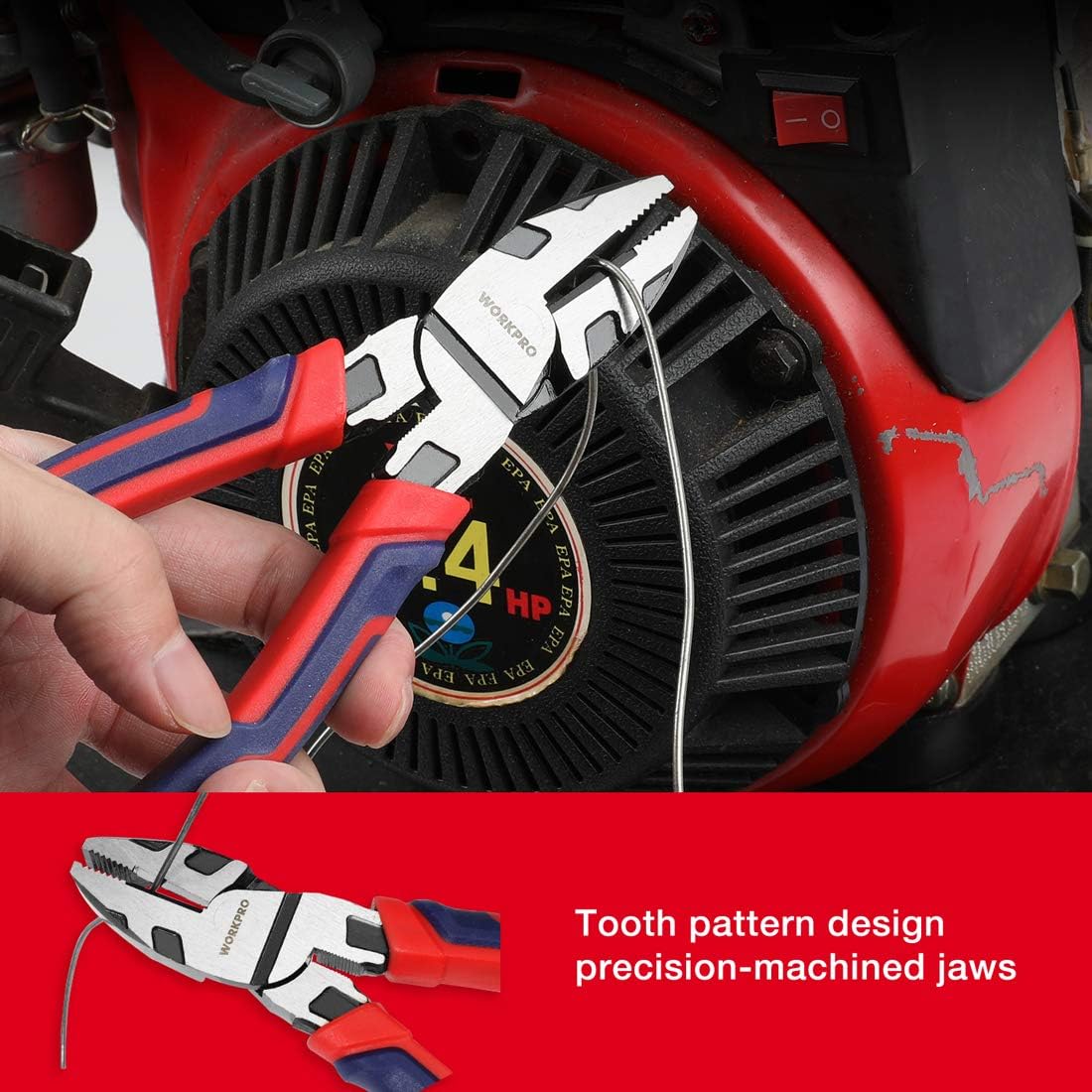 WORKPRO 8-Inch Linesman Pliers in CRV Steel for Twisting and Cutting Wires, Clamping Screws - Image 7