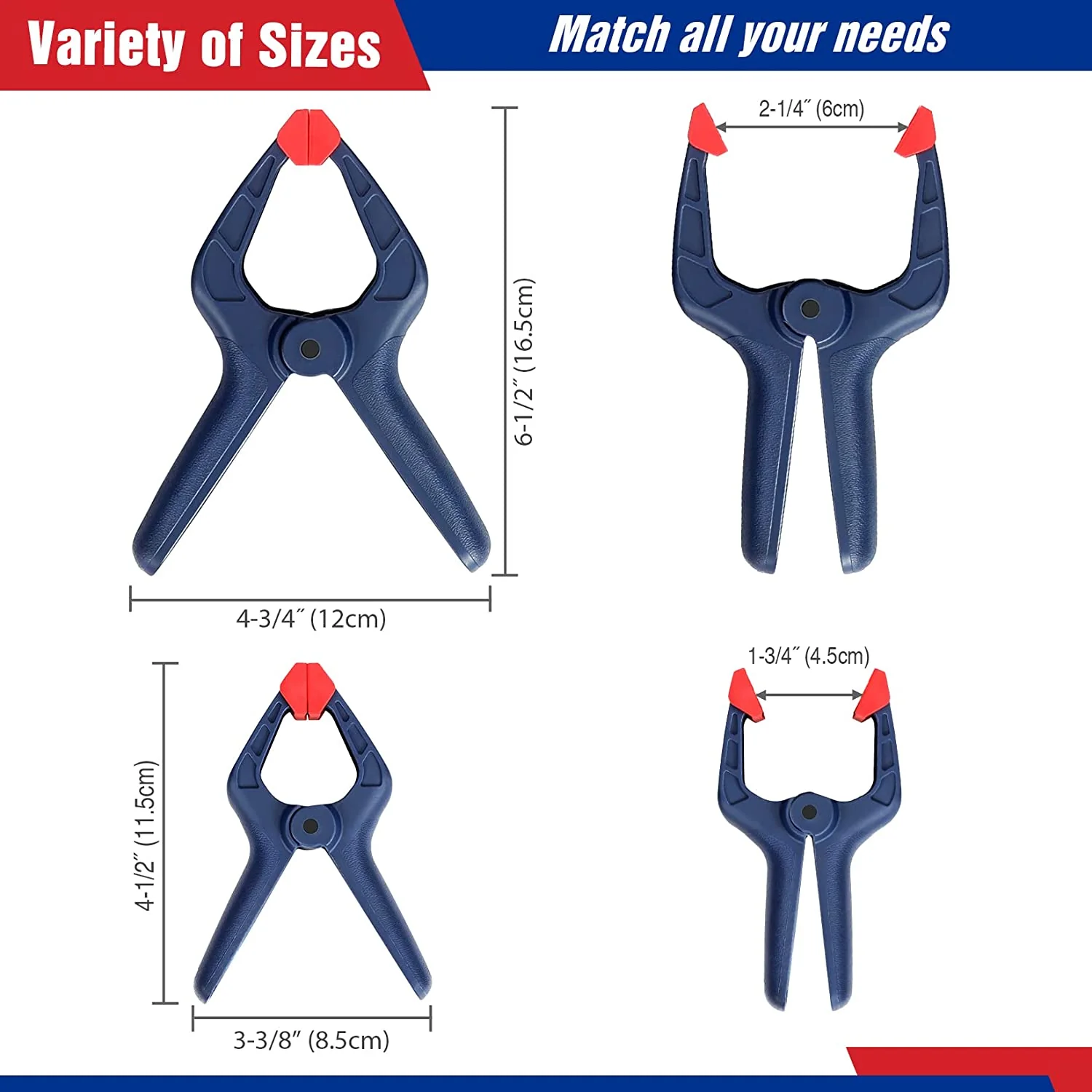 WORKPRO 8 Pcs Clamp Set for Woodworking - Image 3