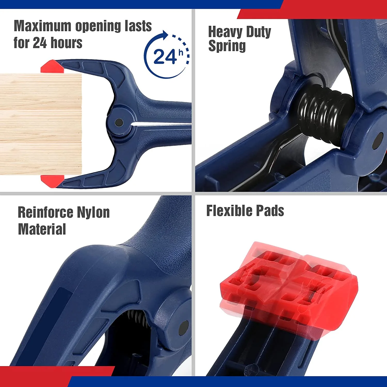 WORKPRO 8 Pcs Clamp Set for Woodworking - Image 4