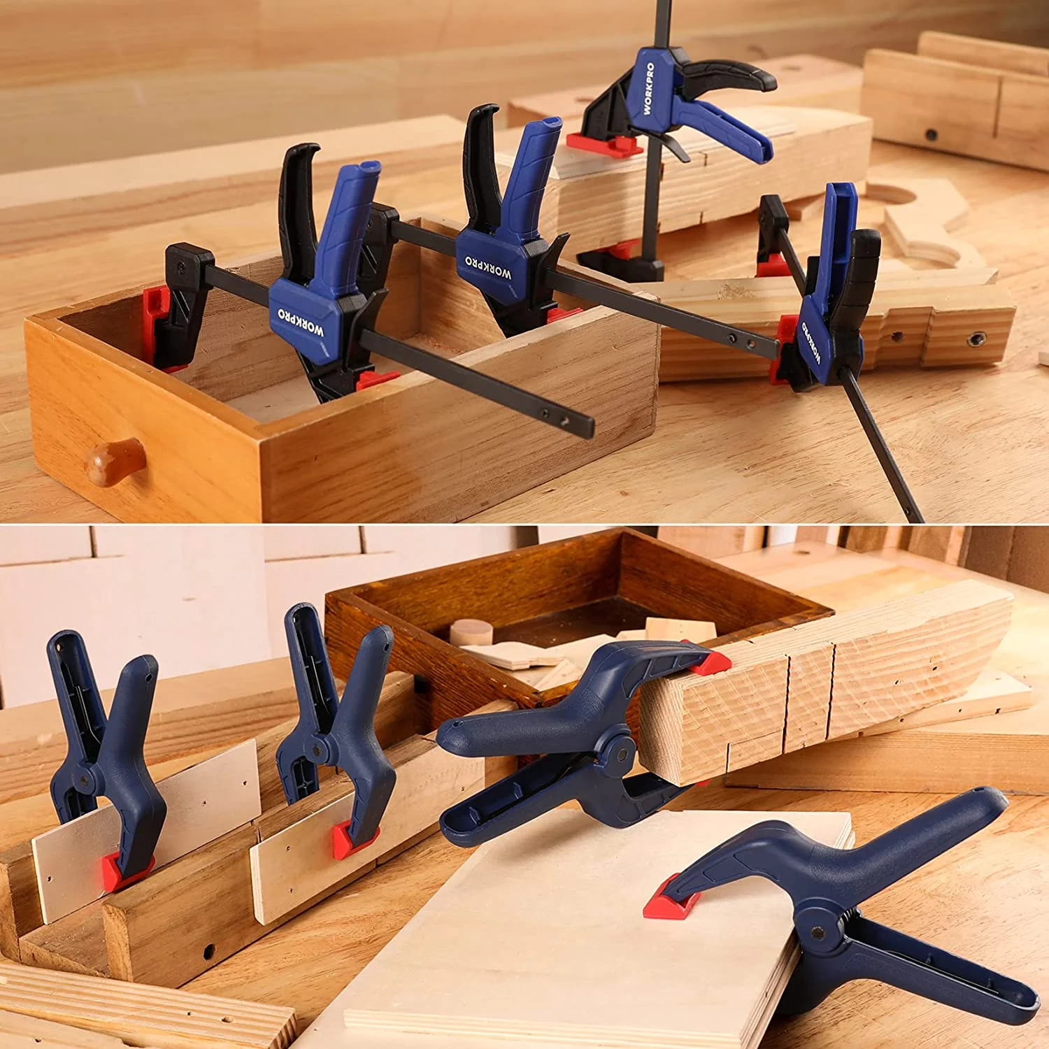 WORKPRO 8 Pcs Clamp Set for Woodworking - Image 6