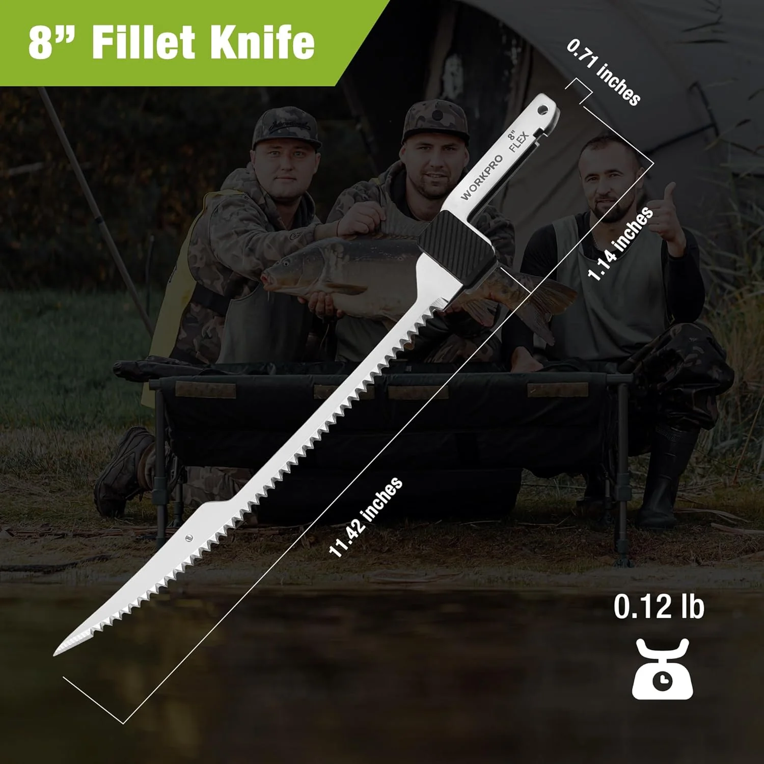 WORKPRO 8" Replacement Blades Only for 12V Cordless Electric Fillet Knife (W125223AH) - Image 2