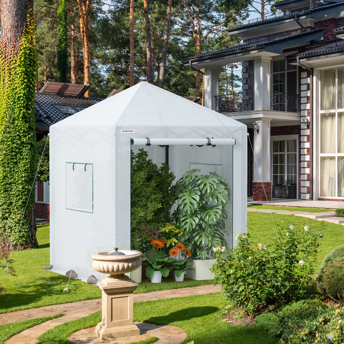 WORKPRO 8'x 6' Portable Walk-in Greenhouse - Image 7