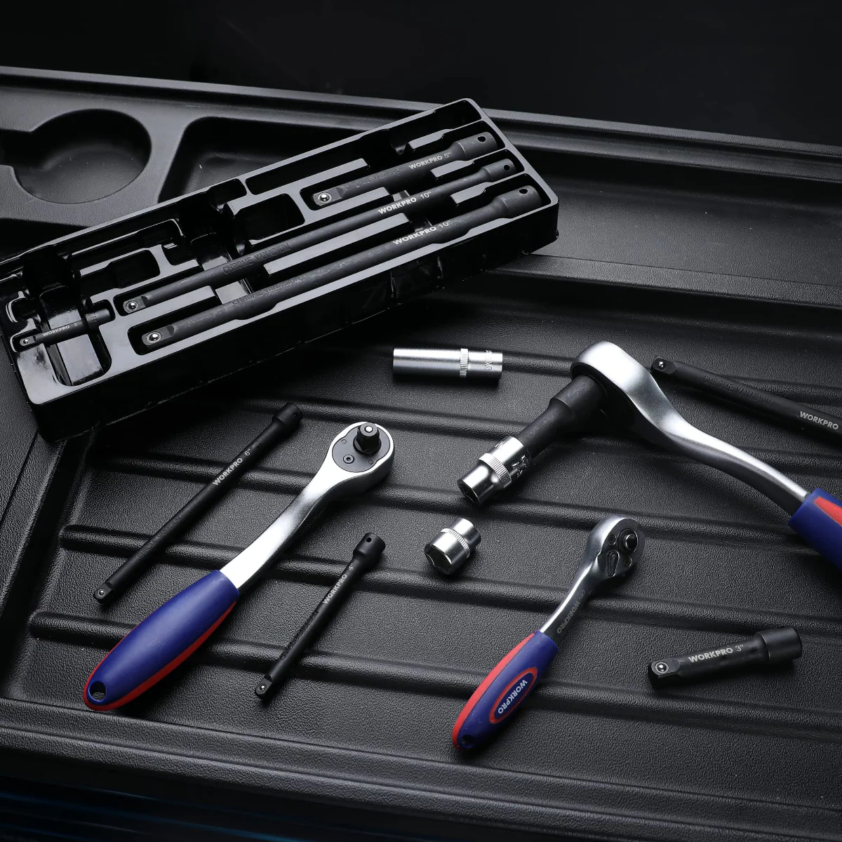 WORKPRO 9 Pcs Impact Driver Extension Bar Set - Image 7