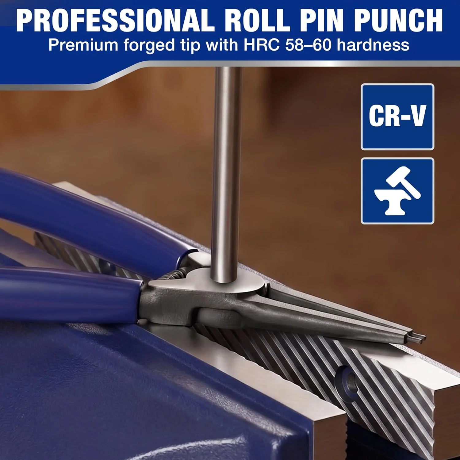 WORKPRO 9-Piece Roll Pin Punch Set with Tweezers, Forged CR-V Steel, Punch Tool Set with Nylon Pouch, Pin Removal Tool for Automotive, Watch Repair, Jewelry and Craft - Image 4