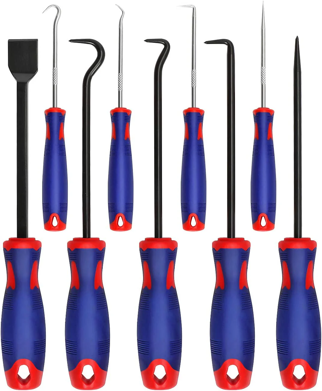 WORKPRO 9Pcs Precision Pick & Hook Set with Scraper, Automotive & Electronic Hand Tools