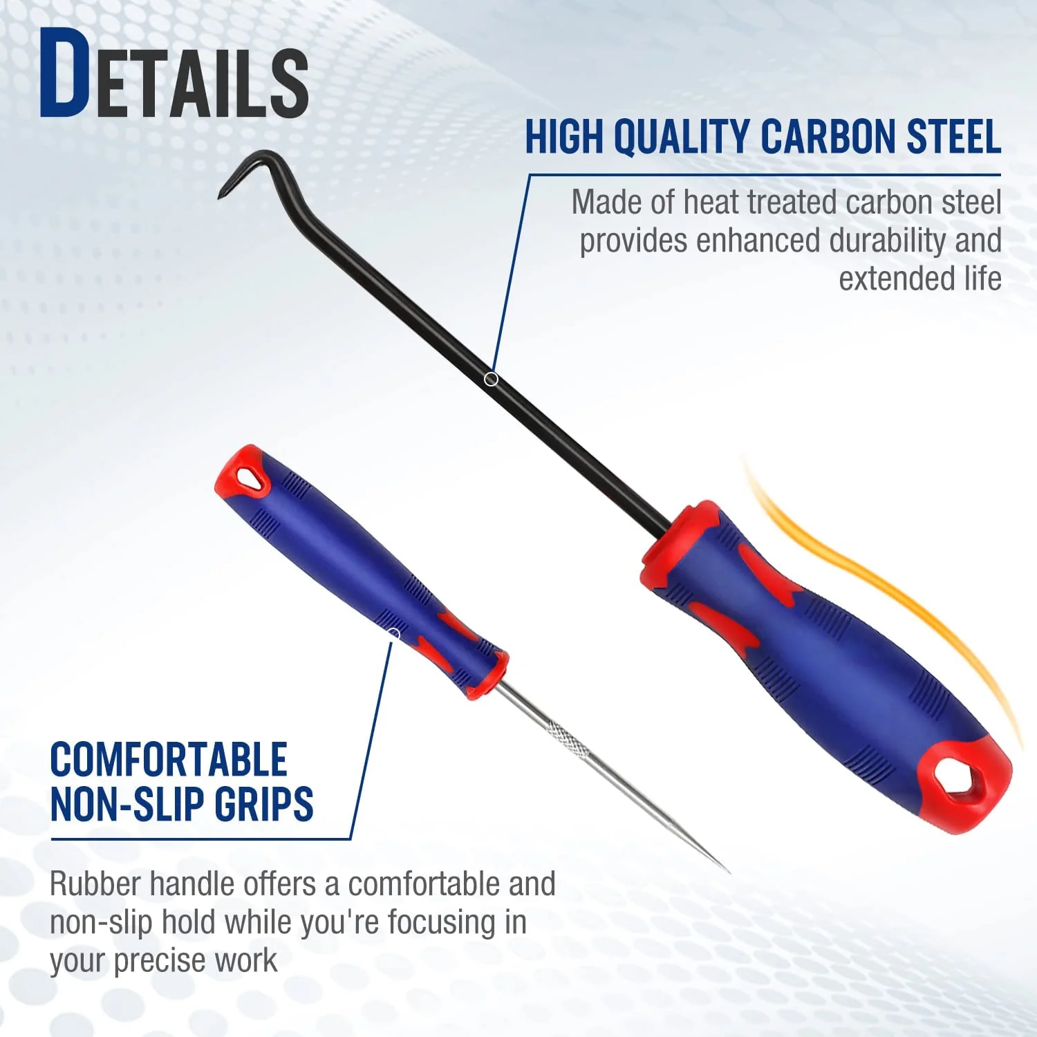 WORKPRO 9Pcs Precision Pick & Hook Set with Scraper, Automotive & Electronic Hand Tools - Image 3