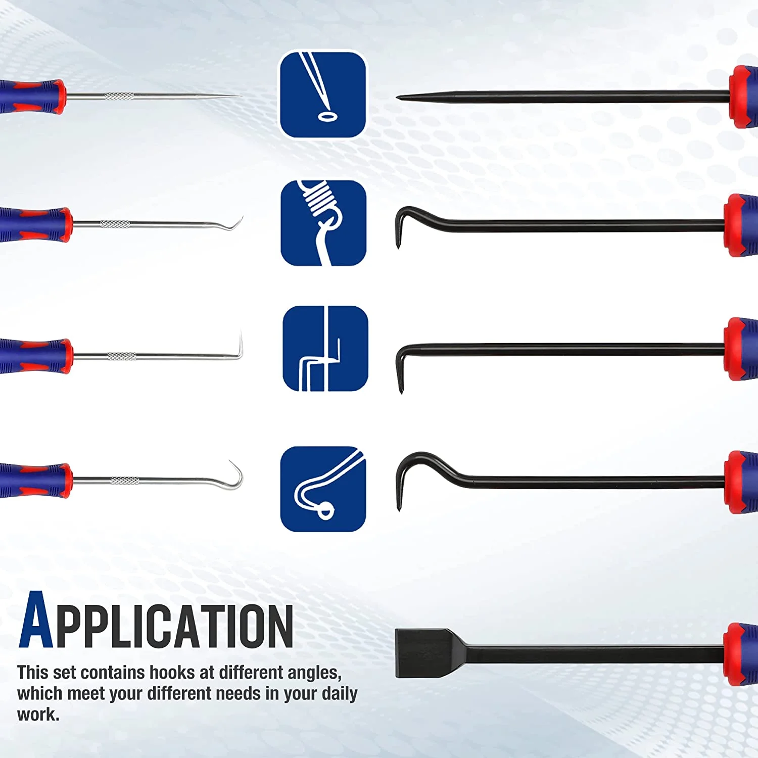 WORKPRO 9Pcs Precision Pick & Hook Set with Scraper, Automotive & Electronic Hand Tools - Image 5