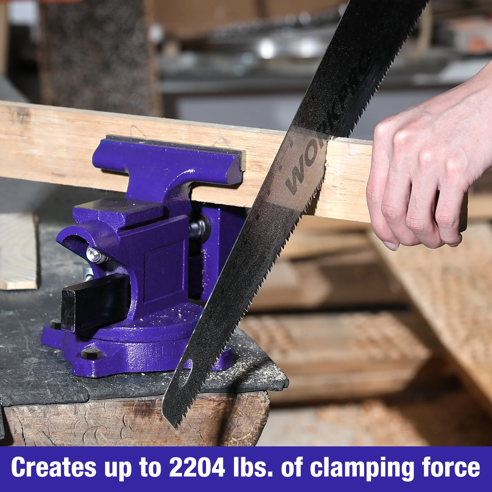 WORKPRO Bench Vise 4-1/2" Vice for Workbench - Image 4