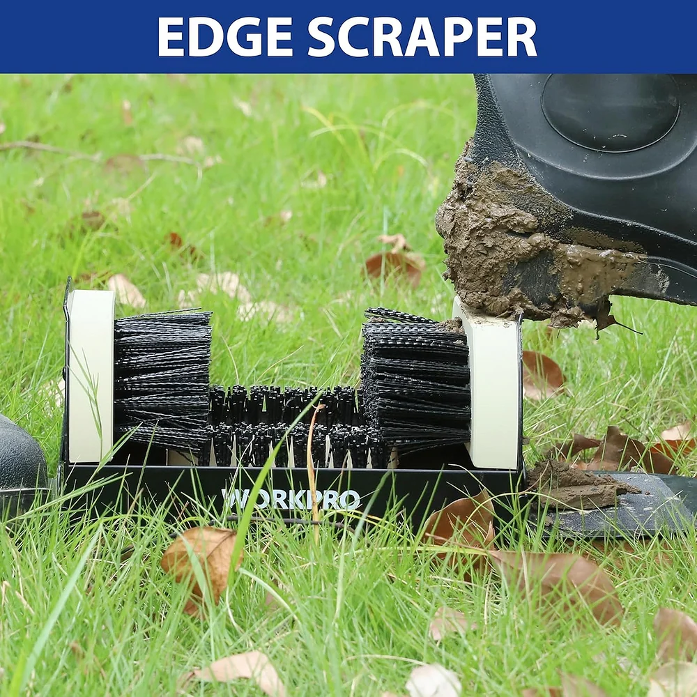 WORKPRO Boot Brush Scraper Outdoor, Shoe Cleaner Brush, Boot Scrubber with Flaps, Heavy Duty Boot Cleaning Brush - Image 5