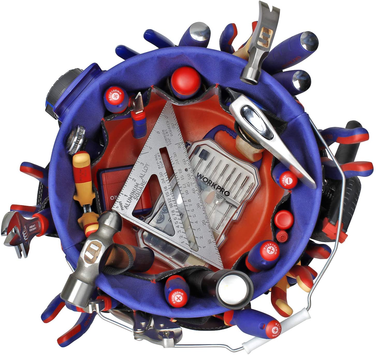 WORKPRO Bucket Tool Organizer with 51 Pockets (Tools Excluded) - Image 3