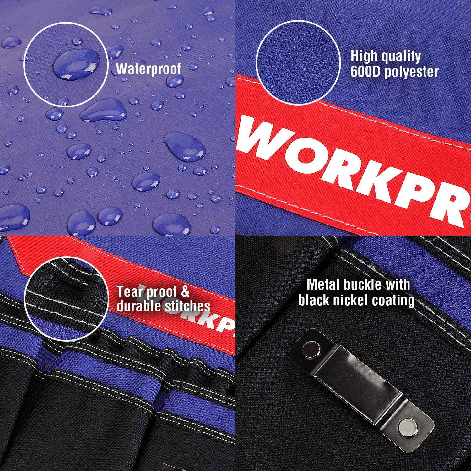 WORKPRO Bucket Tool Organizer with 51 Pockets (Tools Excluded) - Image 5