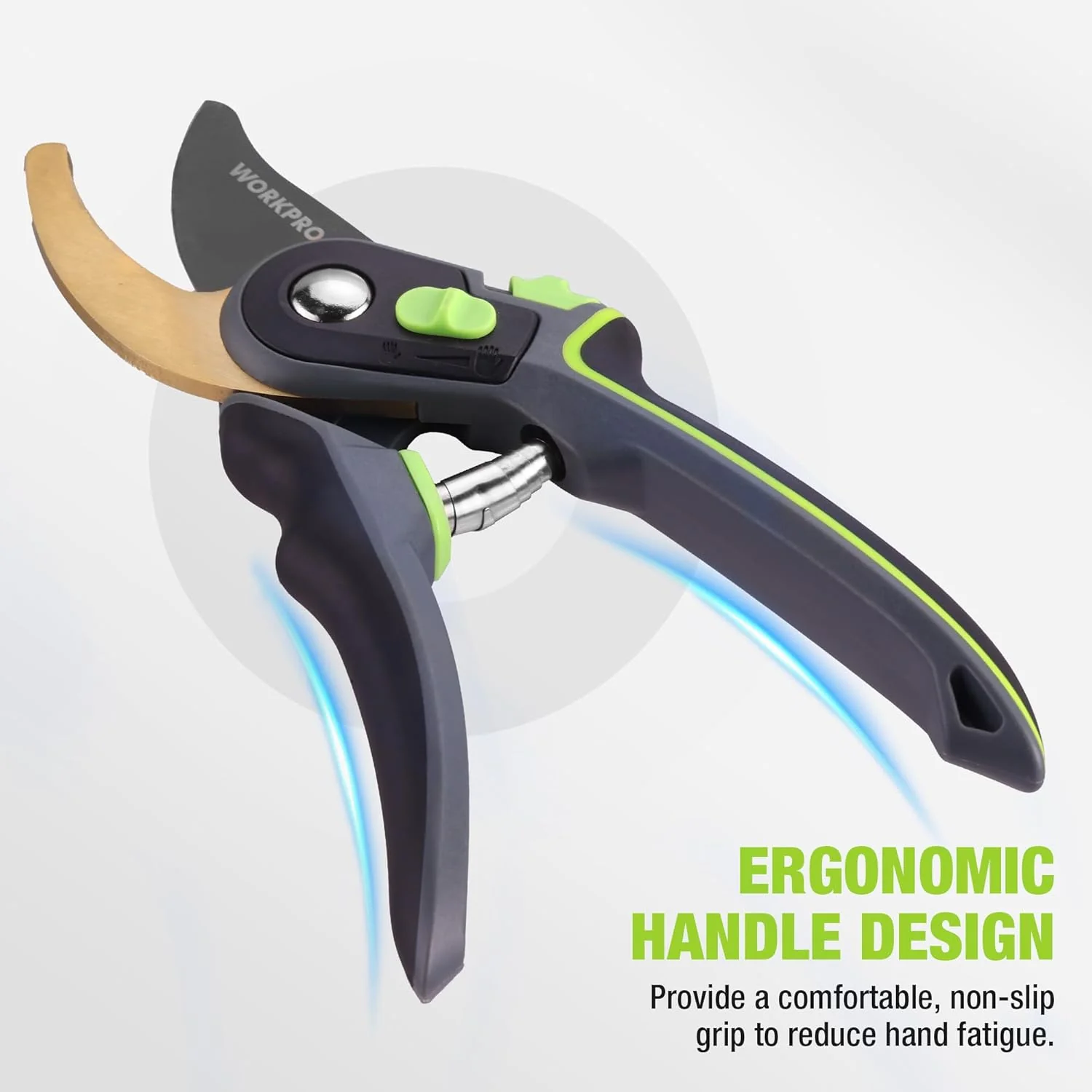 WORKPRO Bypass Pruning Shears, 9" Professional Garden Shears with Adjustable Handle Span, Premium Steel Garden Clippers, Titanium Coated Garden Tool, Cuts Up to 3/4 Inch - Image 6