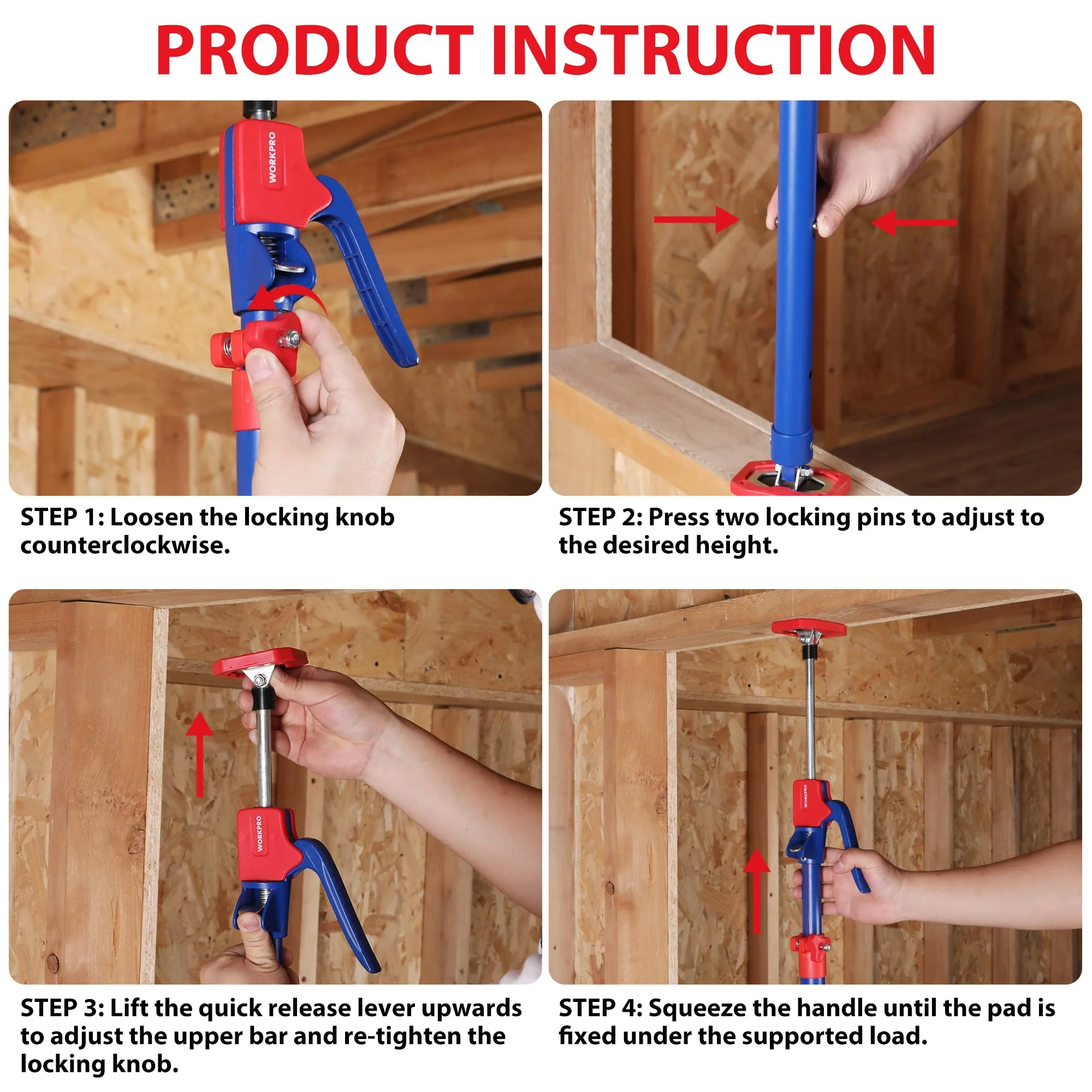 WORKPRO Cabinet Jack Support Pole - Image 13