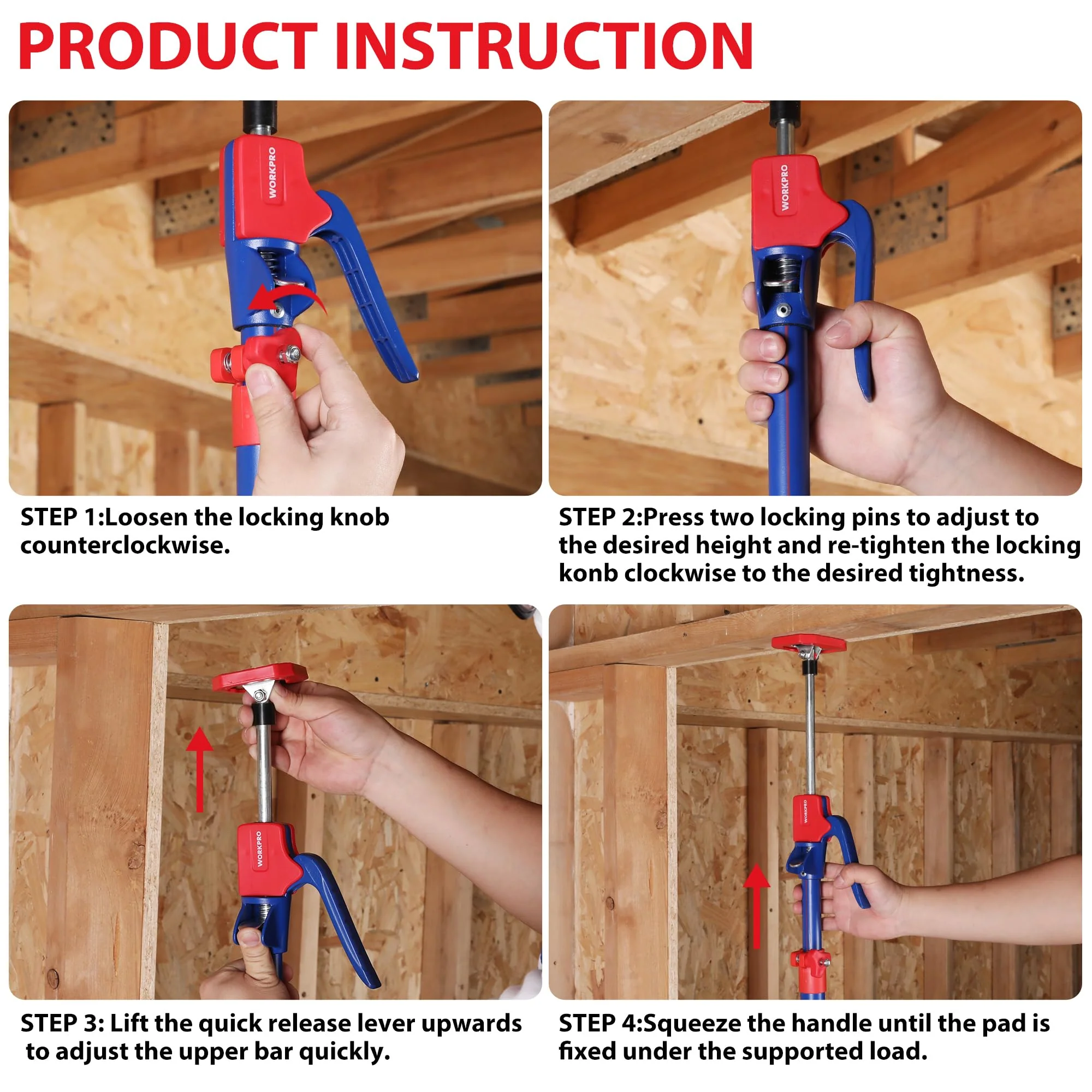 WORKPRO Cabinet Jack Support Pole - Image 19