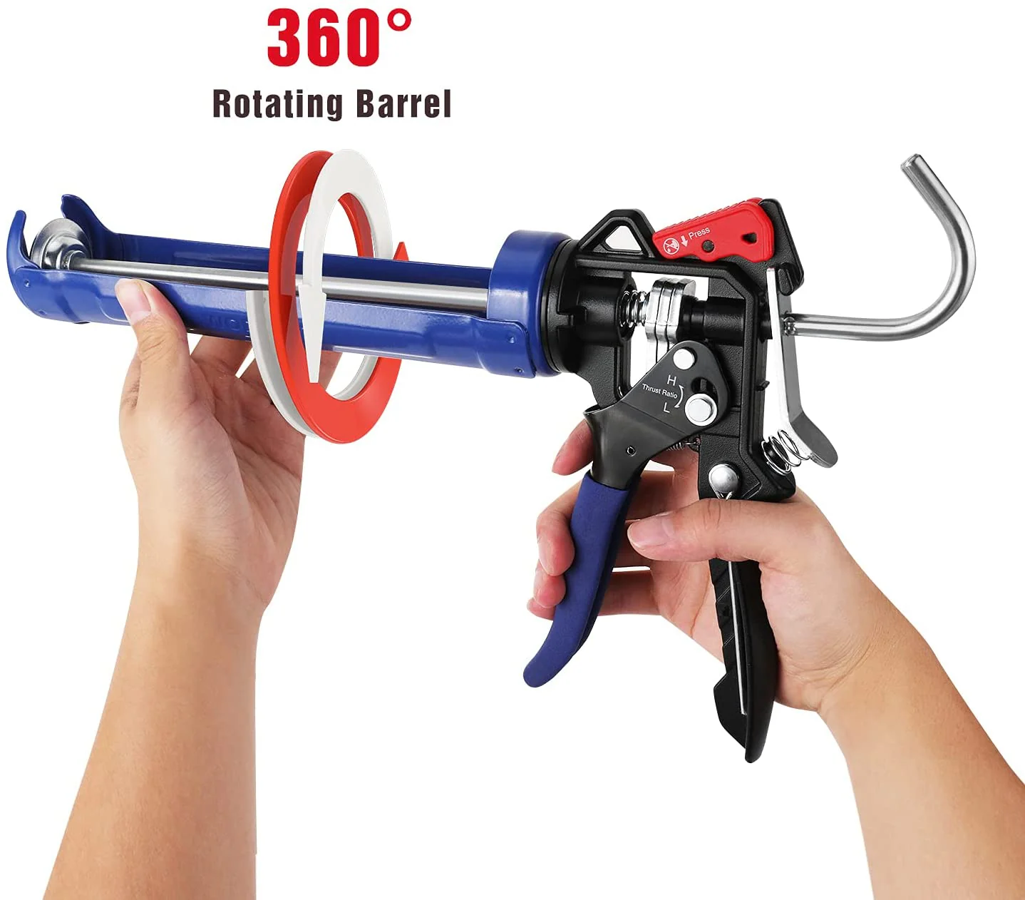 WORKPRO Adjustable Thrust Ratio Caulking Gun for Standard Caulk tubes - Image 4