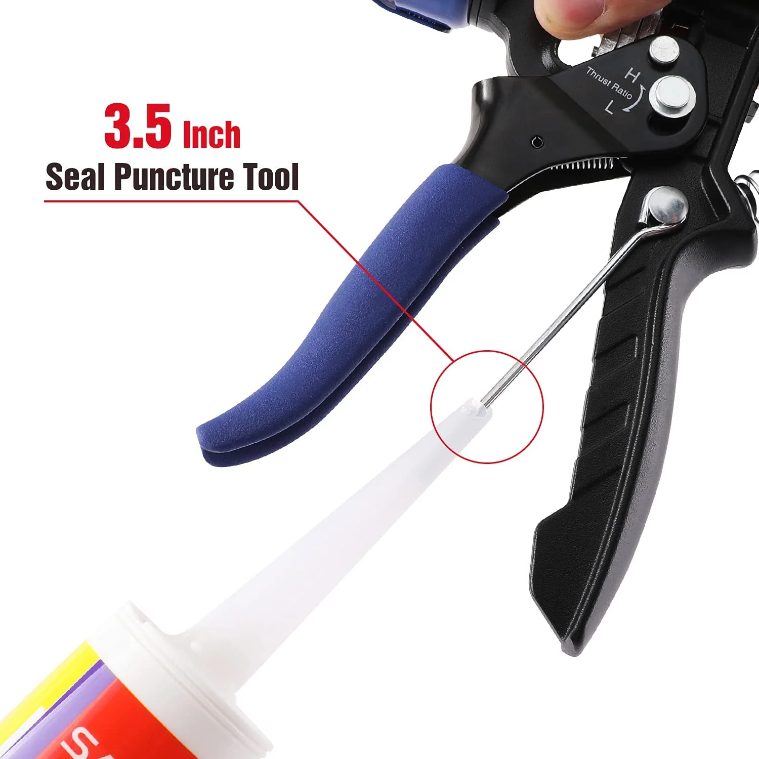 WORKPRO Adjustable Thrust Ratio Caulking Gun for Standard Caulk tubes - Image 6