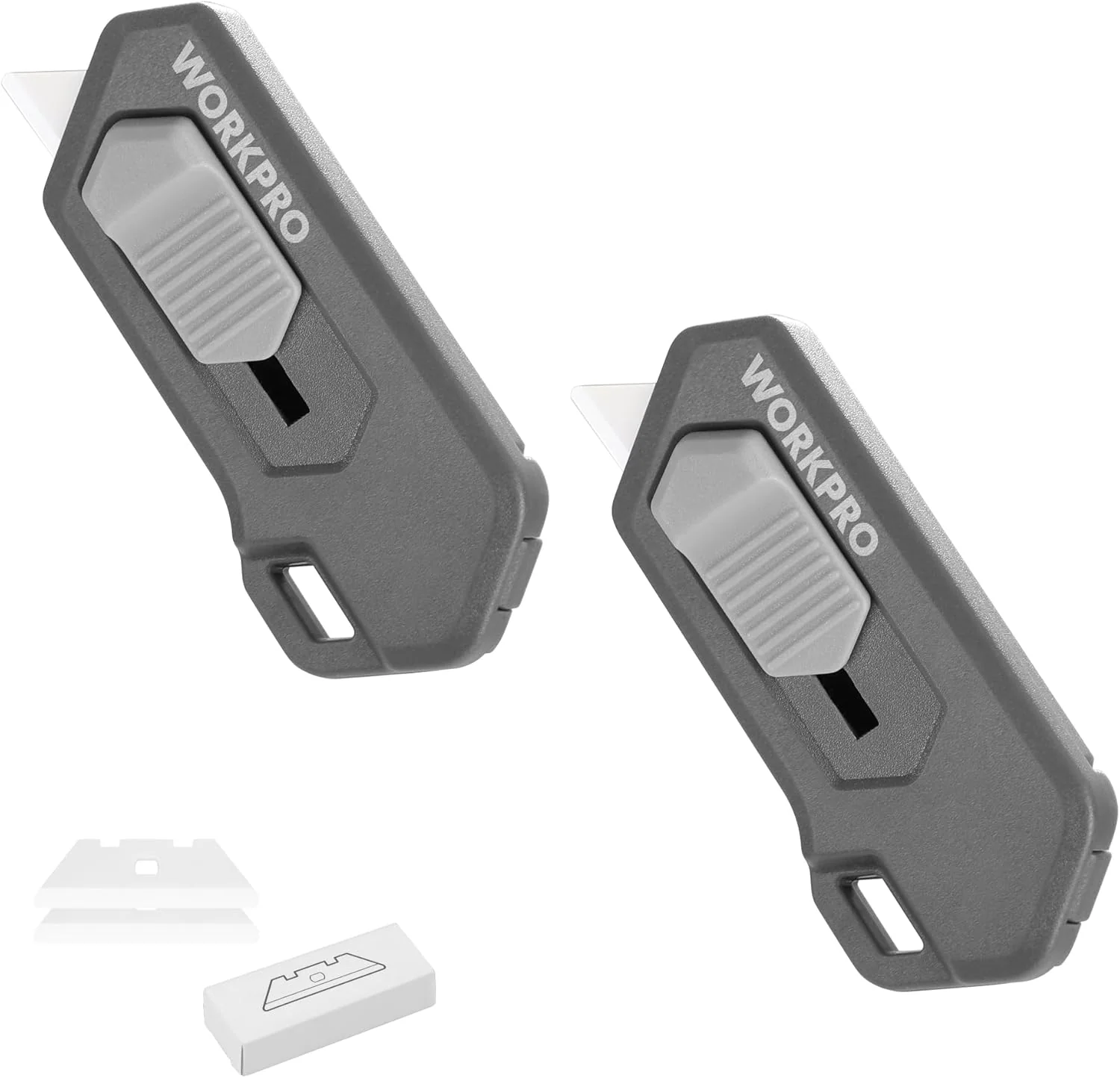 WORKPRO Ceramic Small Safety Box Cutter, Automatic Rebound Mini Letter Opener, Quick Change Retractable Blade Razor Knife, with Extra Blades - Image 9