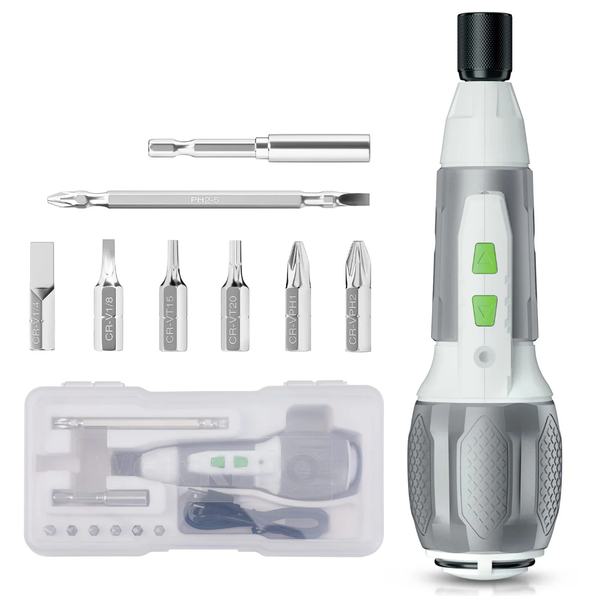WORKPRO Cordless 4V USB Rechargeable Lithium-ion Battery Screwdriver Kit - Pink Ribbon - Image 15