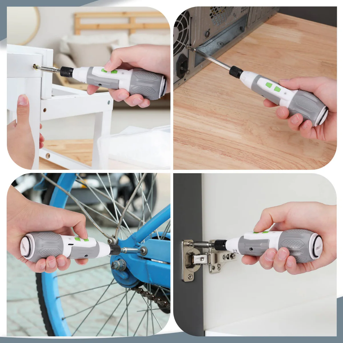 WORKPRO Cordless 4V USB Rechargeable Lithium-ion Battery Screwdriver Kit - Pink Ribbon - Image 3
