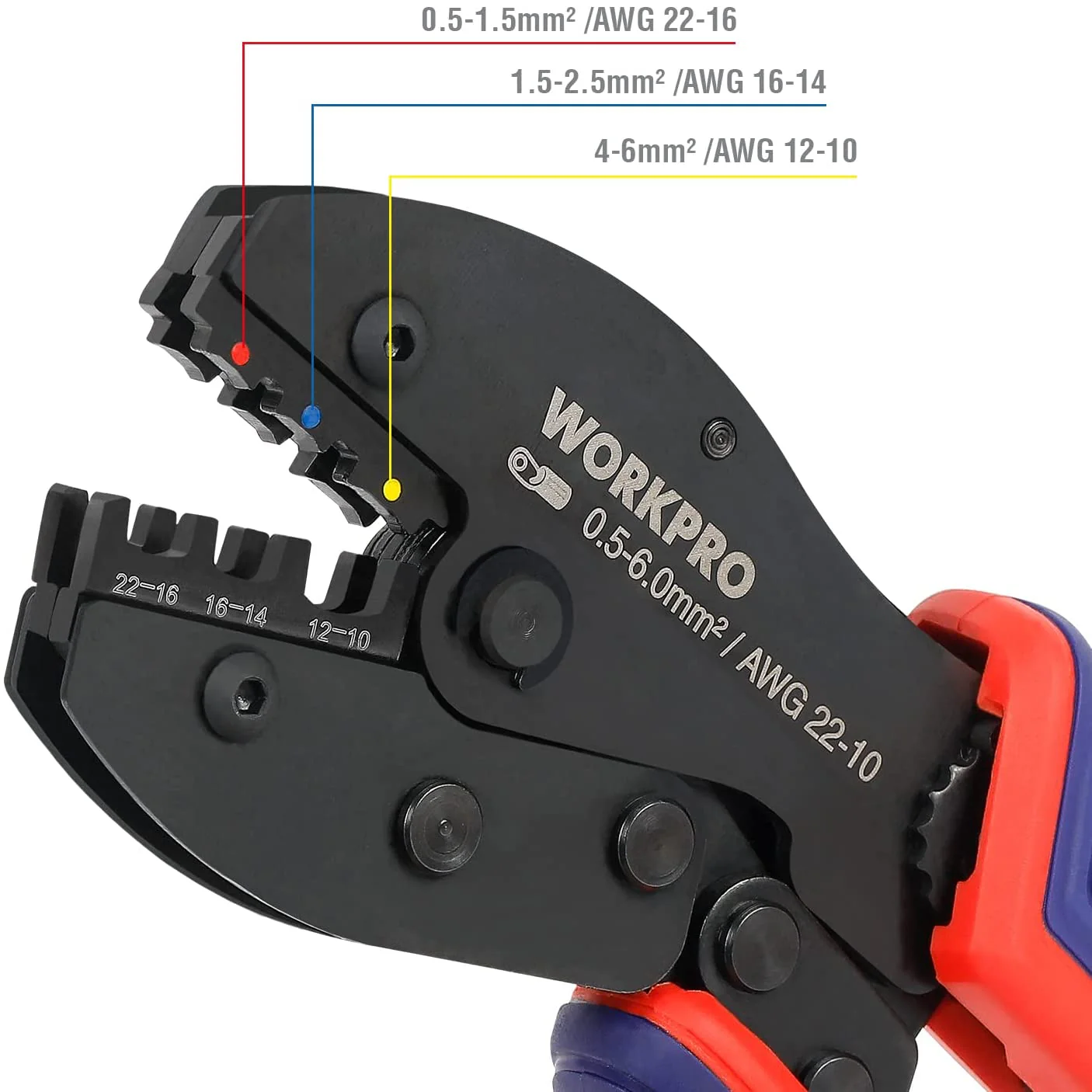 WORKPRO Crimping Tool Kit with 100 Pcs Terminal Connector - Image 3