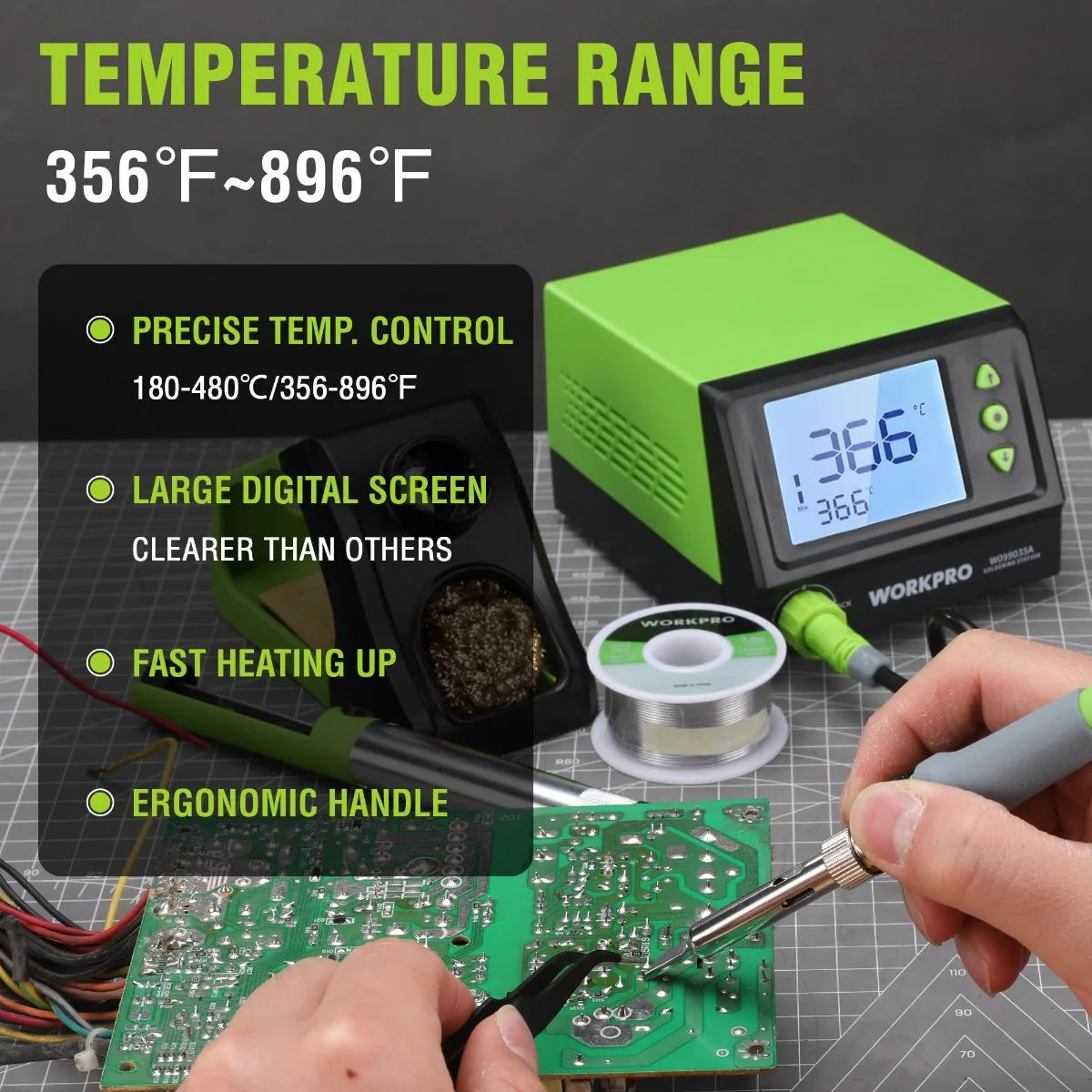 WORKPRO Digital Soldering Station Kit - Image 5
