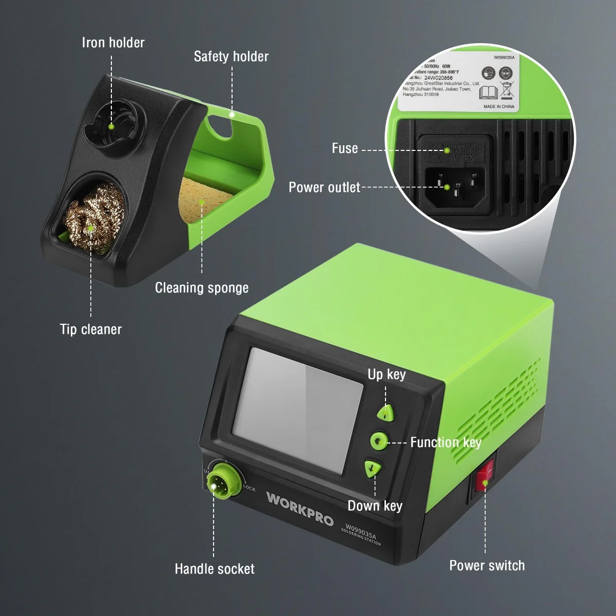 WORKPRO Digital Soldering Station Kit - Image 6