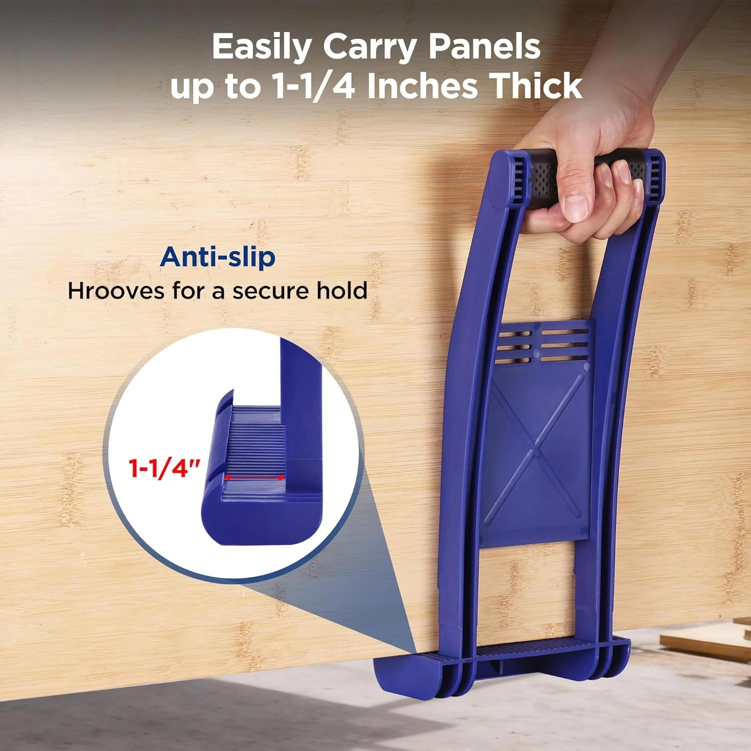 WORKPRO Drywall Carrier, 2 Pack Plywood Carrier Tool with 176 lbs Load Capacity, Heavy Duty Lift and Carry Panel Mover Tool, Easy to Carry Drywall, Plywood, Glass Boards, Plasterboard - Image 6