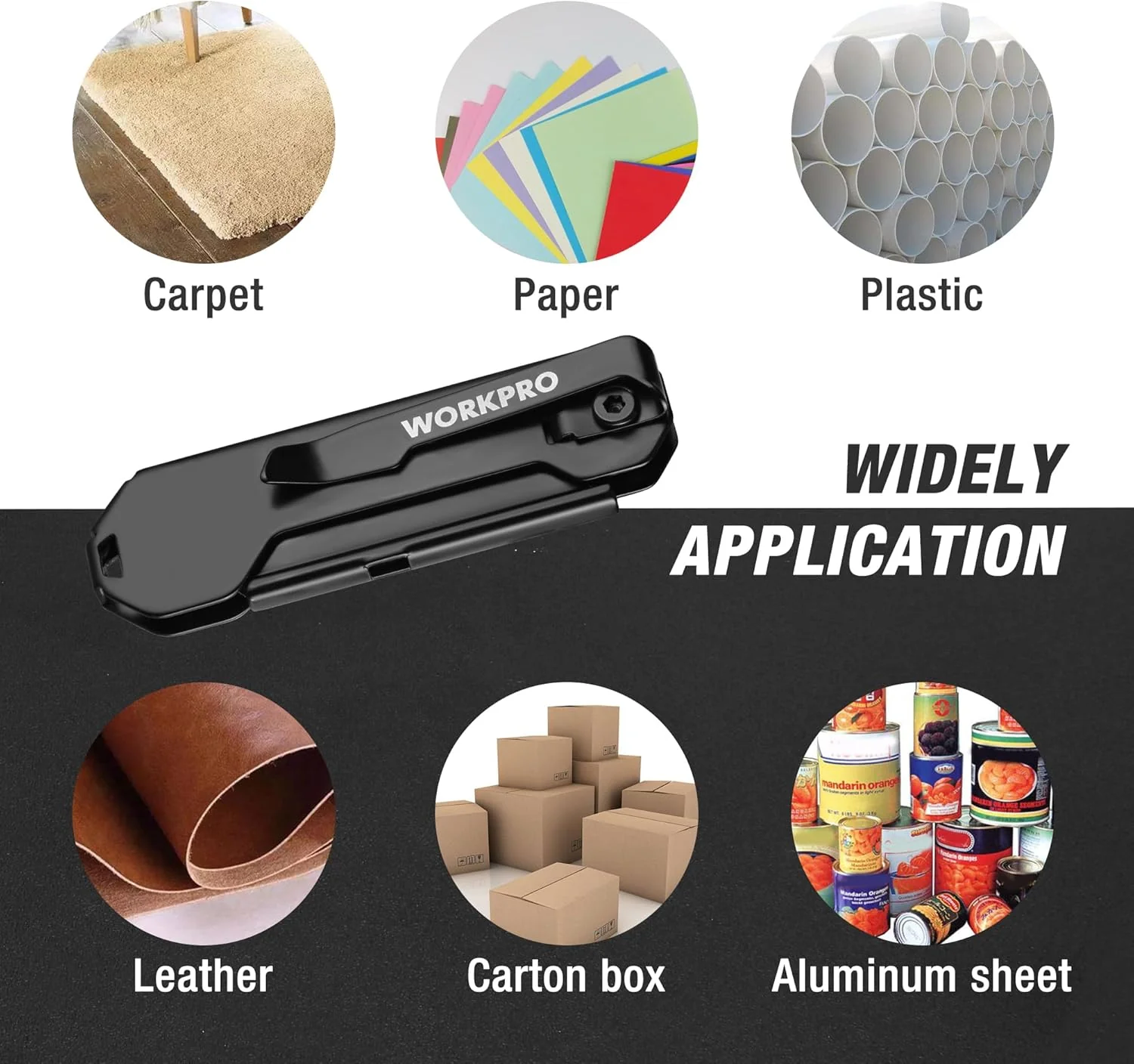 WORKPRO EDC Folding Utility Knife, Mini Box Cutter with Quick Open Axis Lock, Quick Change Blade Razor Knife, Foldable Small Pocket Knife with Belt Clip - Image 8