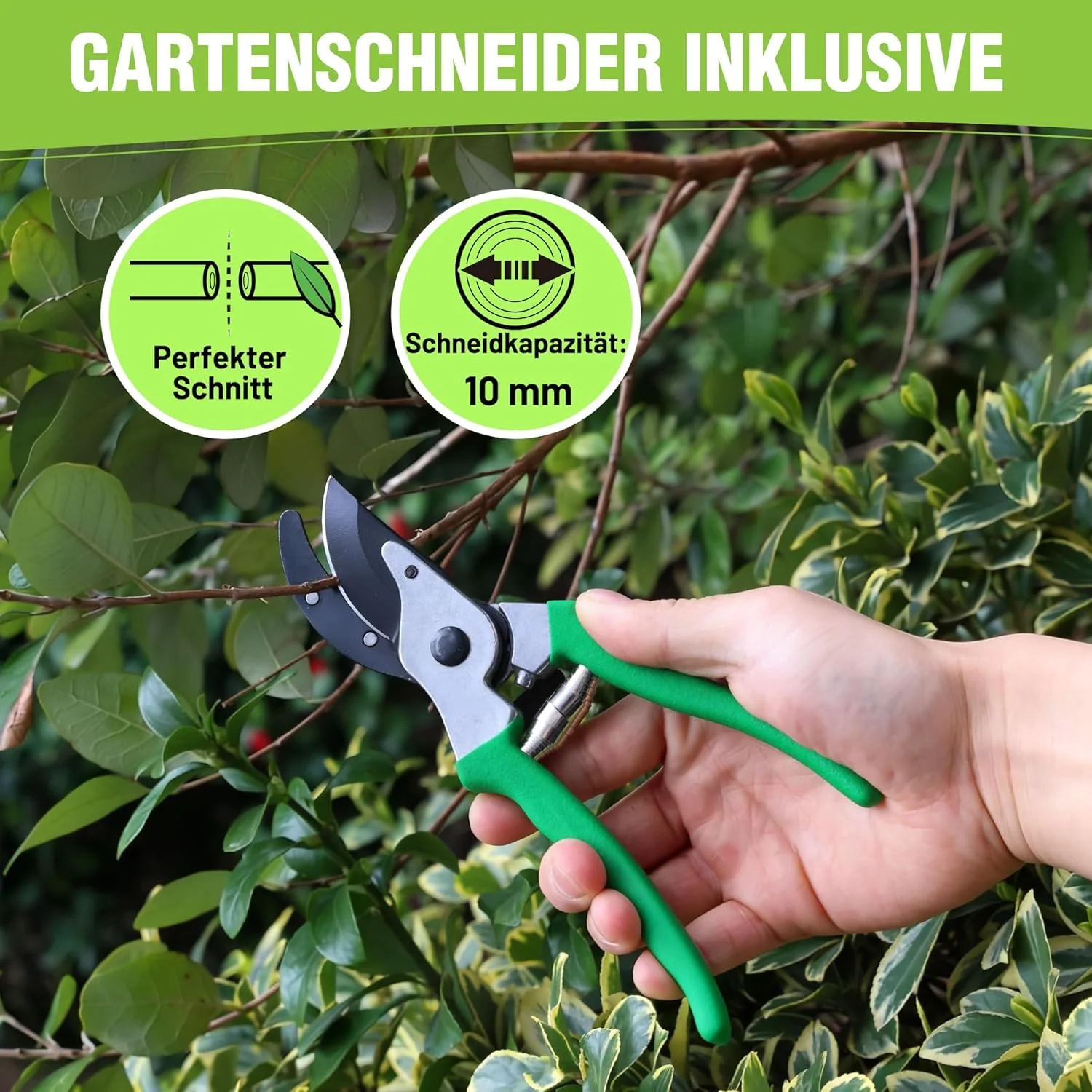 WORKPRO Elektrischer Gartenhäcksler mit Gartenschere - Image 5